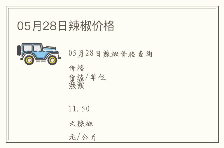 05月28日辣椒價(jià)格