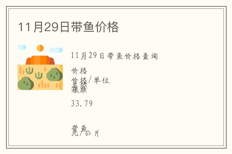 11月29日帶魚價(jià)格