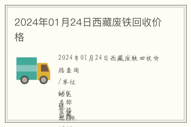2024年01月24日西藏廢鐵回收價格