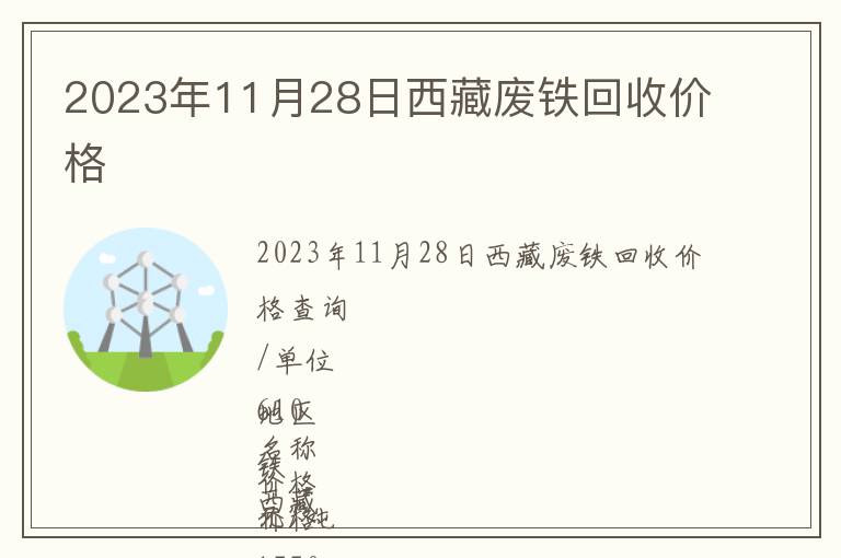 2023年11月28日西藏廢鐵回收價格
