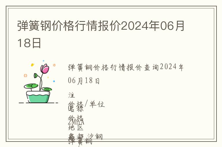 彈簧鋼價格行情報價2024年06月18日