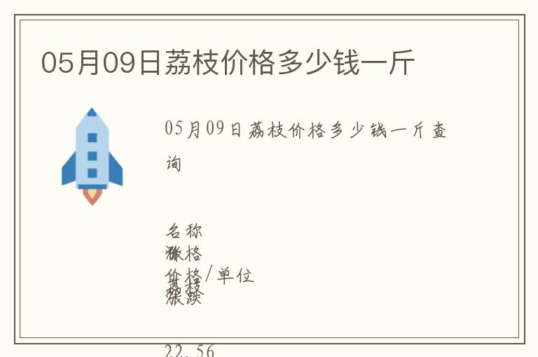05月09日荔枝價格多少錢一斤