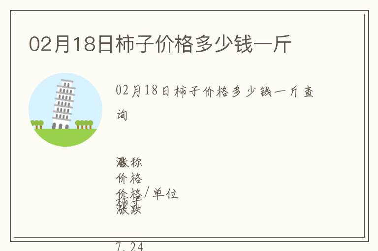02月18日柿子價(jià)格多少錢一斤