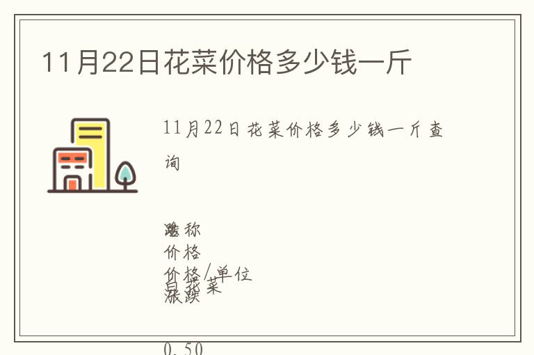 11月22日花菜價(jià)格多少錢一斤
