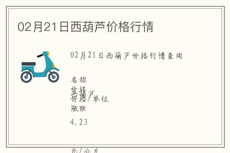 02月21日西葫蘆價格行情