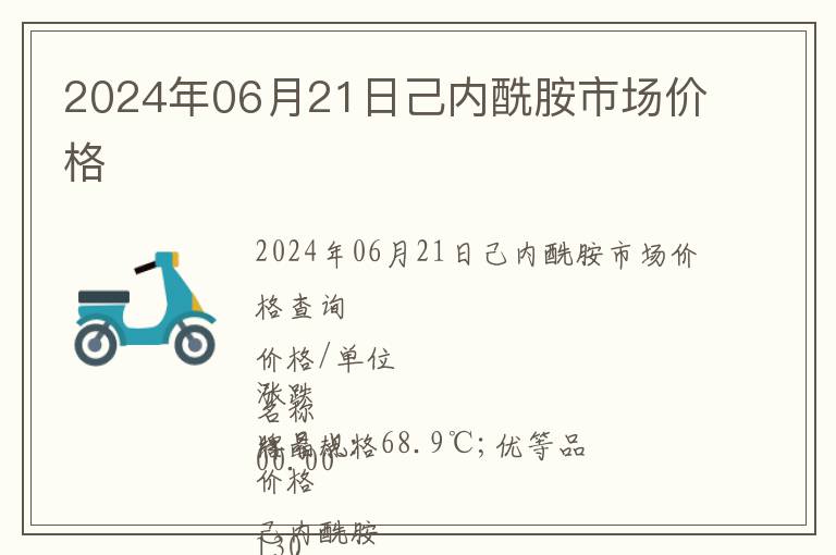 2024年06月21日己內(nèi)酰胺市場價格