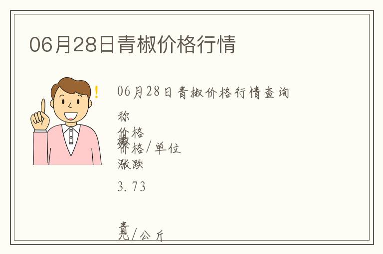 06月28日青椒價格行情