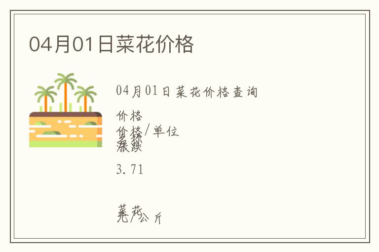 04月01日菜花價格