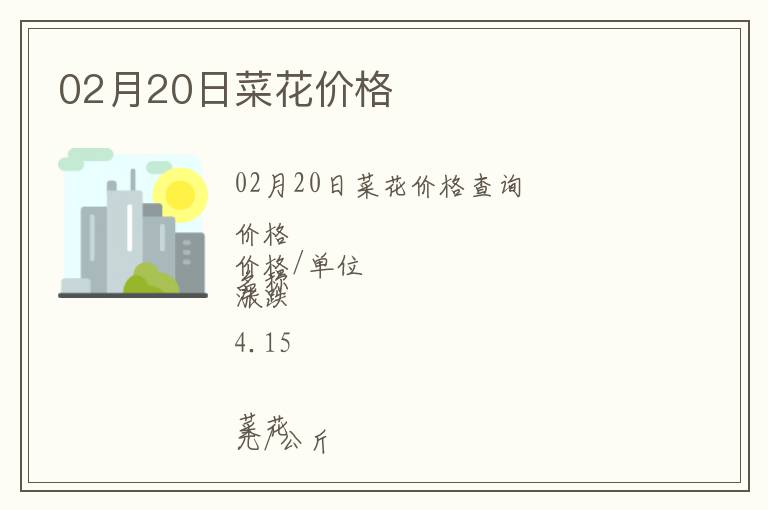 02月20日菜花價格