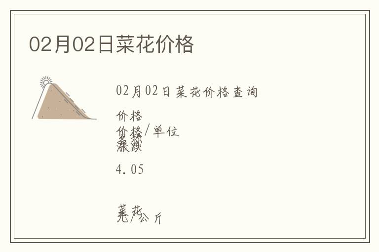 02月02日菜花價格