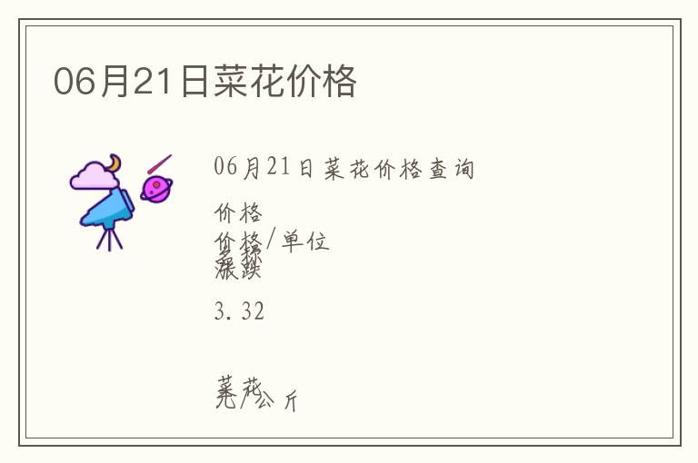 06月21日菜花價格