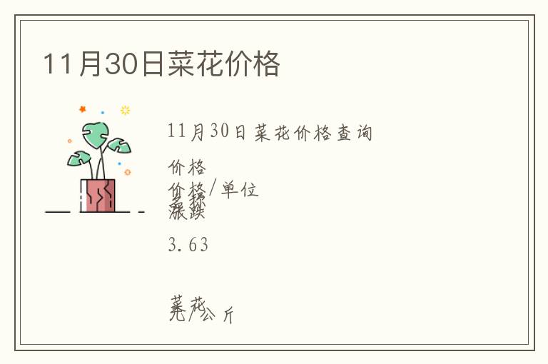 11月30日菜花價(jià)格