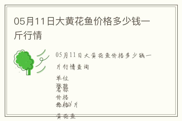 05月11日大黃花魚(yú)價(jià)格多少錢(qián)一斤行情