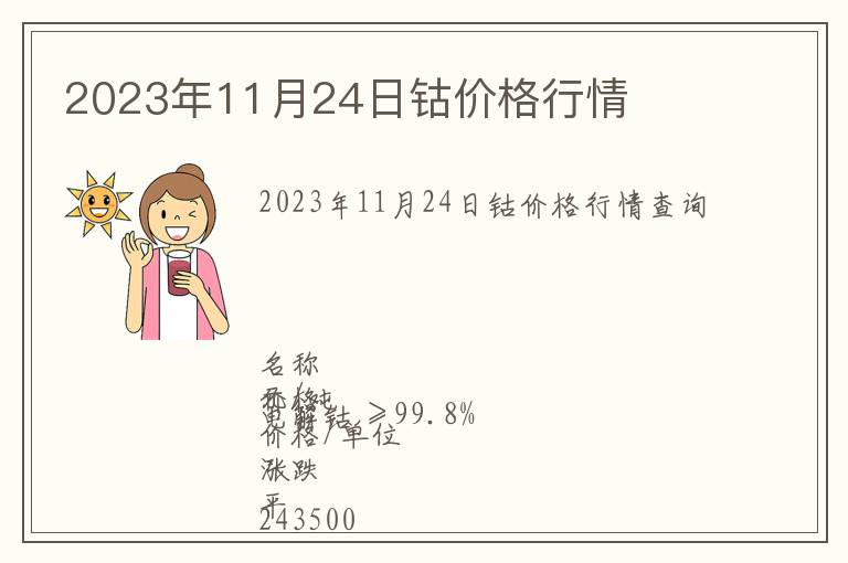 2023年11月24日鈷價格行情